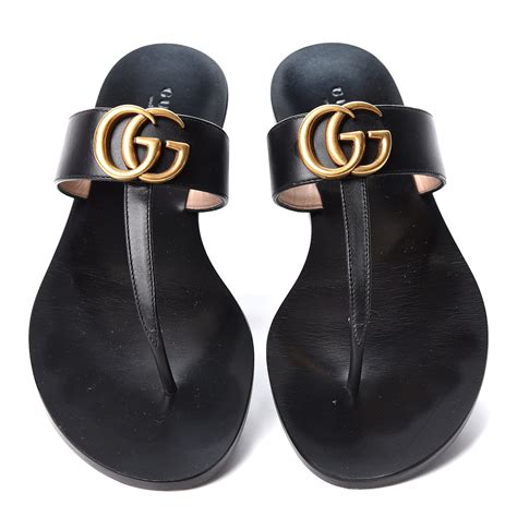 gucci black gg thong sandals|Gucci transparent sandals.